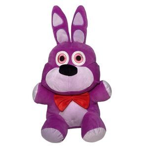 Adorable Purple Bunny Plush Toy with Red Bow Tie‎ - Soft Stuffed Animal
